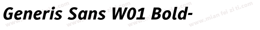 Generis Sans W01 Bold字体转换